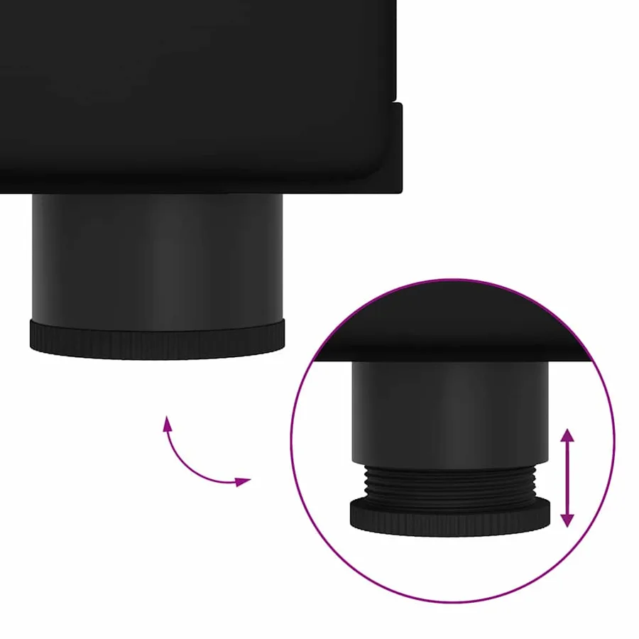 Ensemble meuble TV FLORIN 3 pcs Noir Bois d'ingénierie - 13