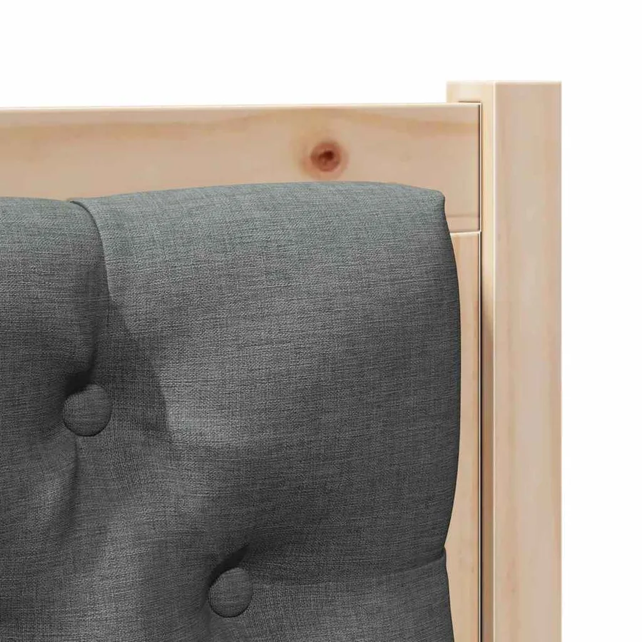 Tête de lit Autre marron et gris foncé 90 cm Bois massif en pin - 7