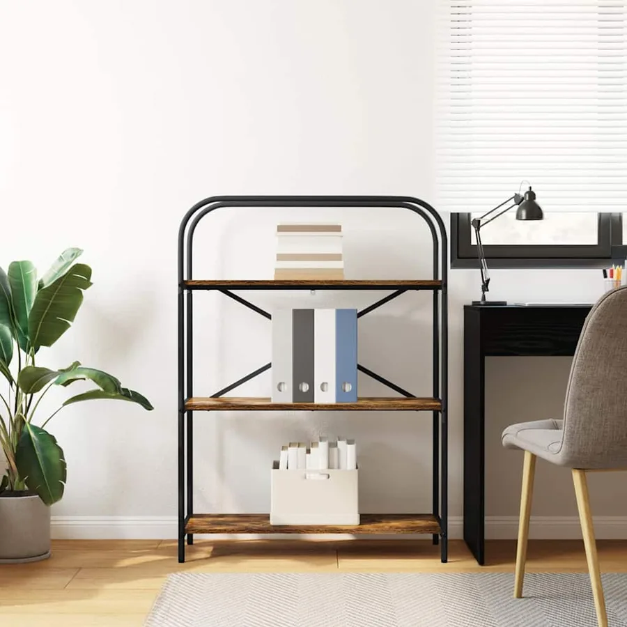 Étagère Chêne fumé 80 x 30 x 109 cm Bois d'ingénierie - 4