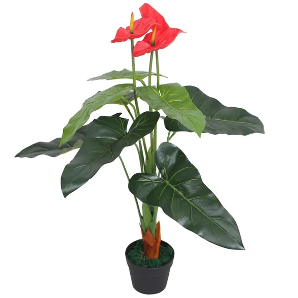 Plante artificielle avec pot Anthurium 90 cm Rouge et Jaune