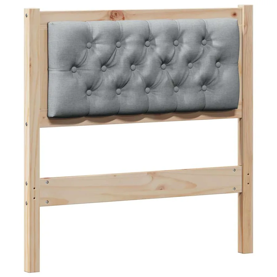 Tête de lit Autre Marron et gris clair 75 cm Bois massif en pin - 2