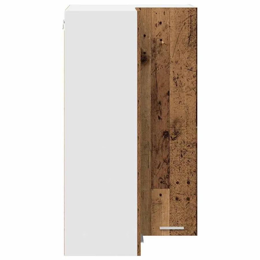 Armoire suspendue Bois ancien et Blanc 57 x 57 x 100 cm - 7