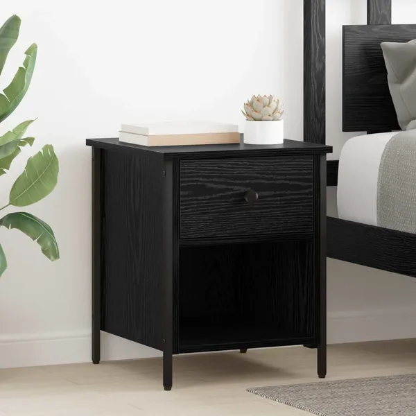 Cabinet de chevet Chêne noir 40 x 42 x 50 cm Bois d'ingénierie
