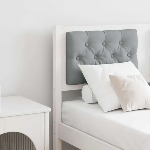 Tête de lit Autre Blanc et gris clair 135 cm Bois massif en pin