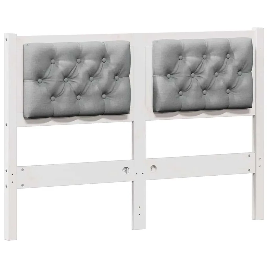 Tête de lit Autre Blanc et gris clair 135 cm Bois massif en pin - 2