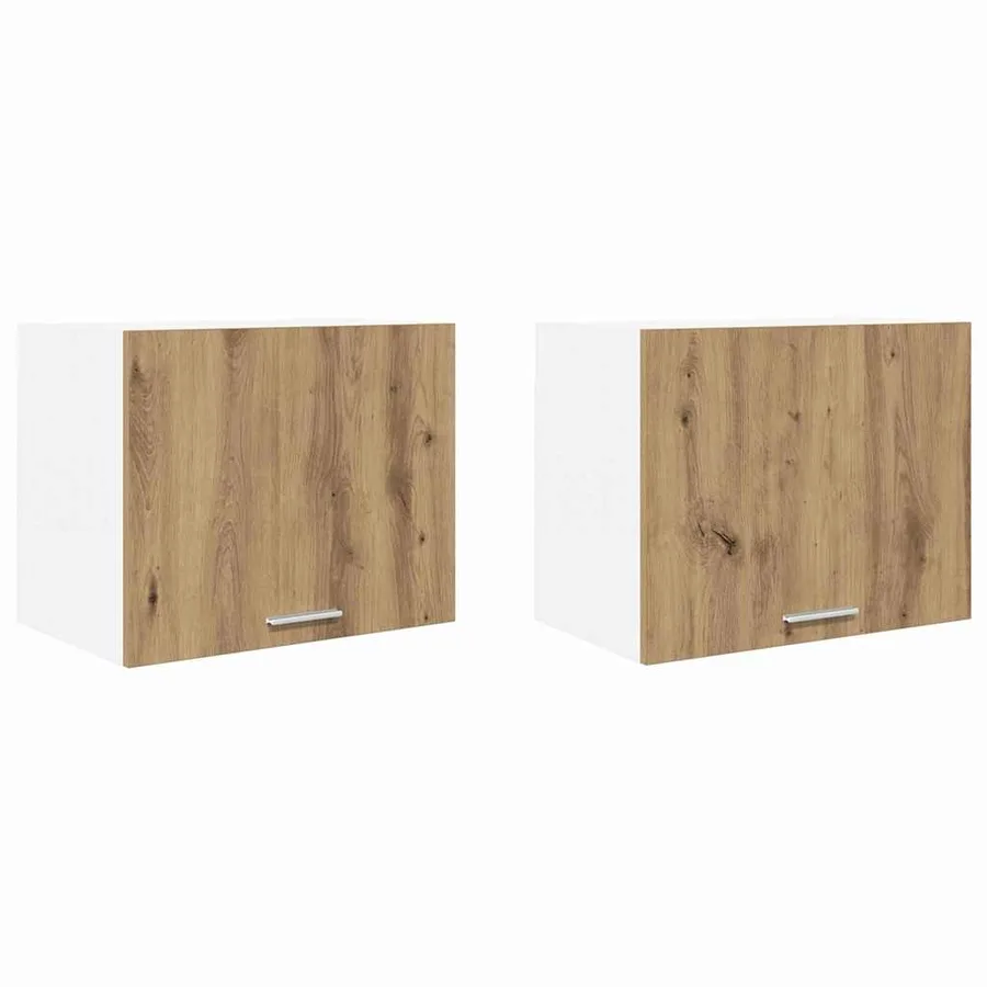 Armoire suspendue 2 pcs Chêne Artisan et Blanc 50 x 31 x 40 cm - 2