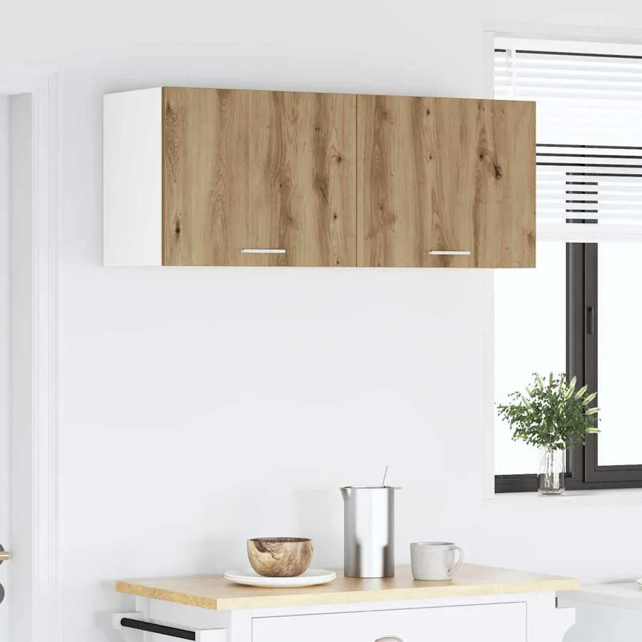 Armoire suspendue 2 pcs Chêne Artisan et Blanc 50 x 31 x 40 cm - 4