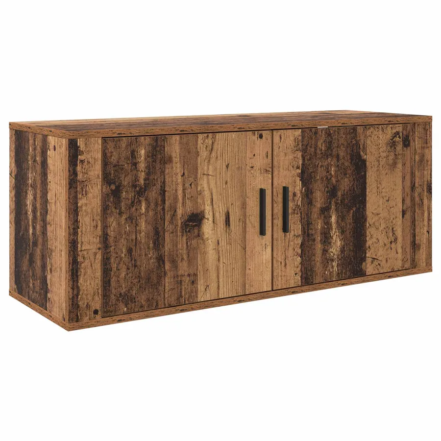 Ensemble de meuble TV mural 2 pcs Bois Ancien Bois d'ingénierie - 5