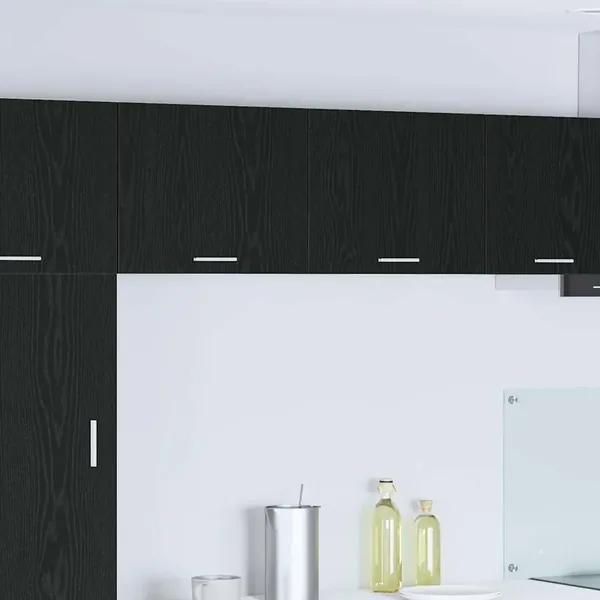 Armoire suspendue 2 pcs Chêne noir et Blanc 50 x 31 x 40 cm