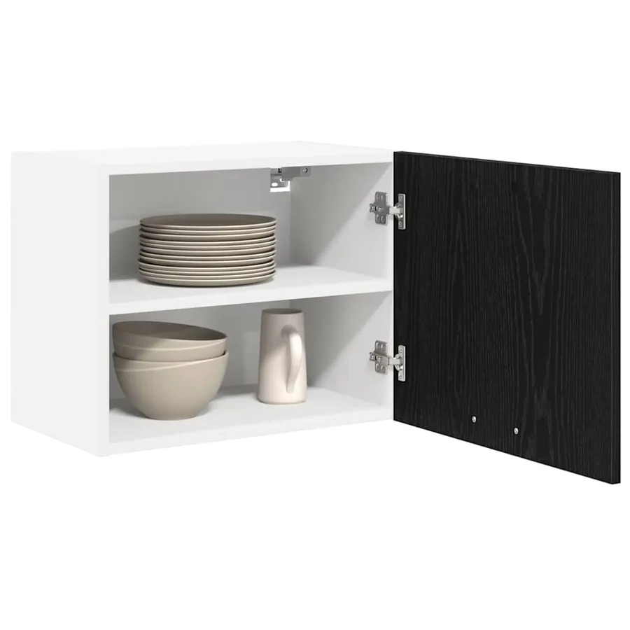 Armoire suspendue 2 pcs Chêne noir et Blanc 50 x 31 x 40 cm - 3