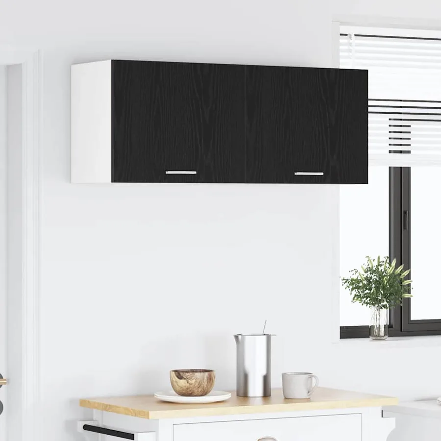 Armoire suspendue 2 pcs Chêne noir et Blanc 50 x 31 x 40 cm - 4