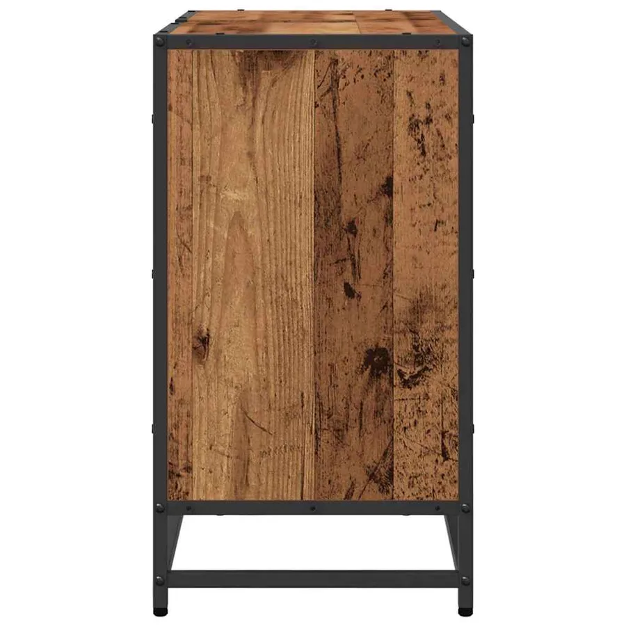 Meuble de Lavabo de Salle de Bain Bois Ancien 65 x 33 x 60 cm - 7