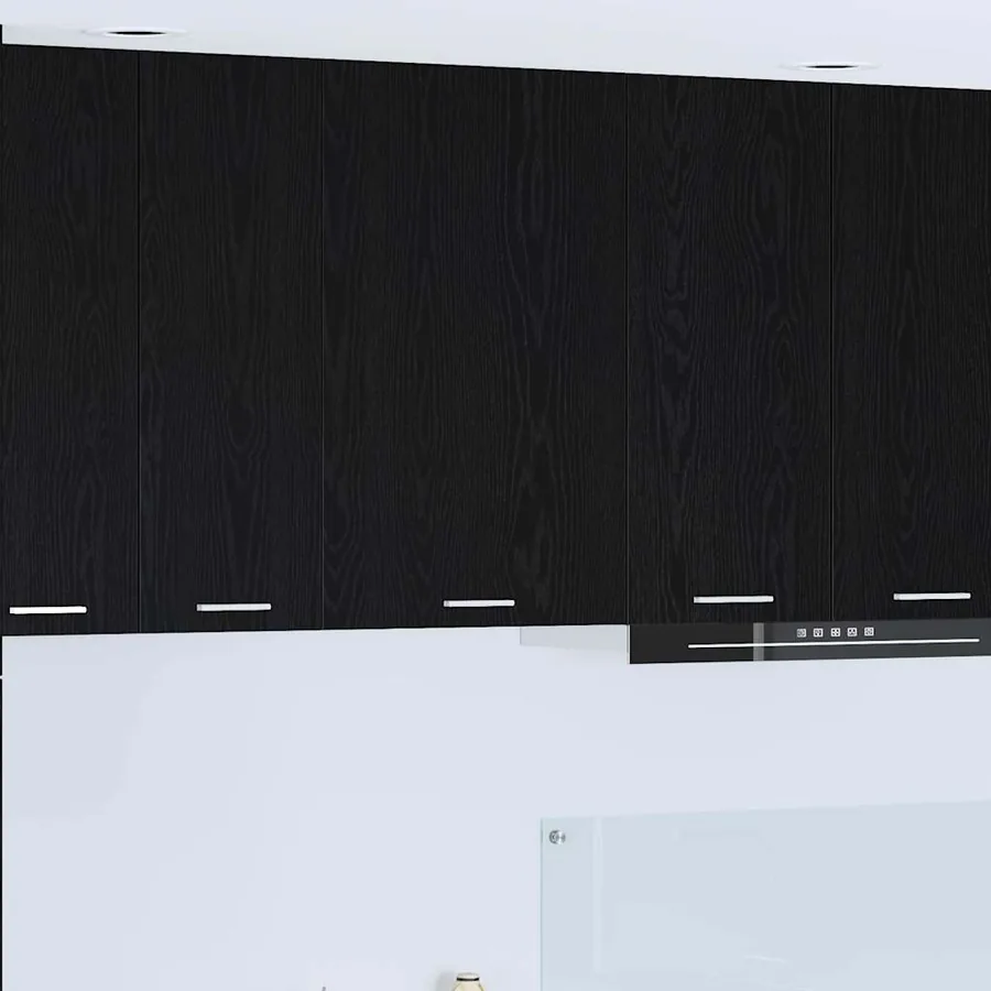 Armoire suspendue Chêne noir et Blanc 50 x 31 x 80 cm