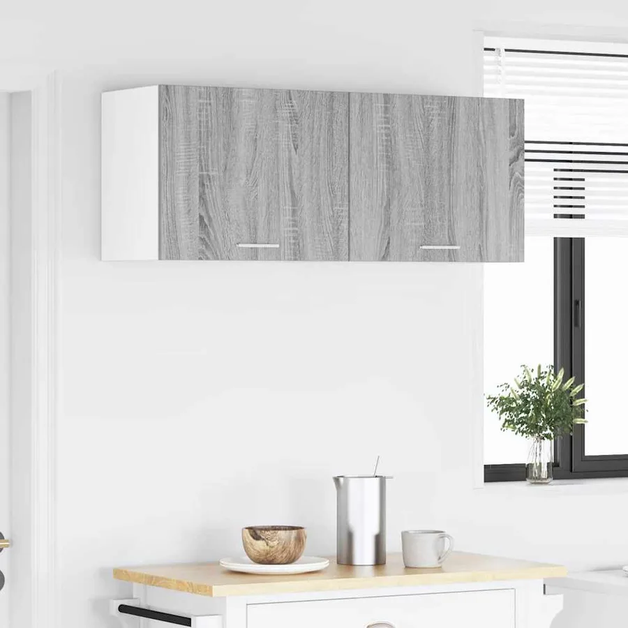 Armoire suspendue Gris Sonoma et Blanc 50 x 31 x 40 cm - 4