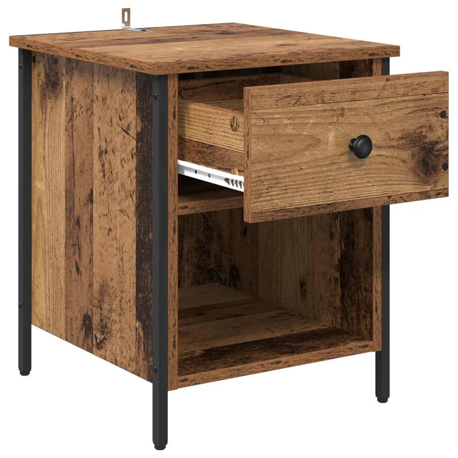 Cabinet de chevet Bois ancien 40 x 42 x 50 cm Bois d'ingénierie - 5