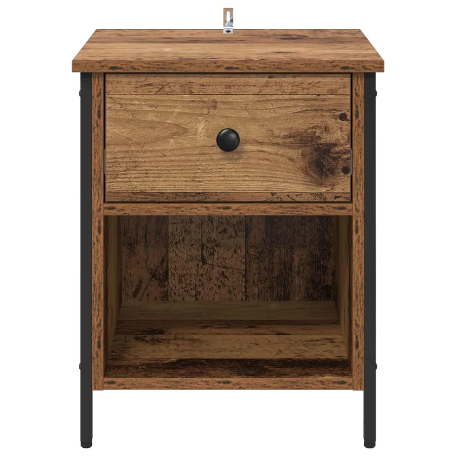 Cabinet de chevet Bois ancien 40 x 42 x 50 cm Bois d'ingénierie - 6