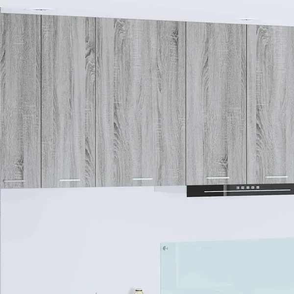 Armoire suspendue Gris Sonoma et Blanc 50 x 31 x 80 cm