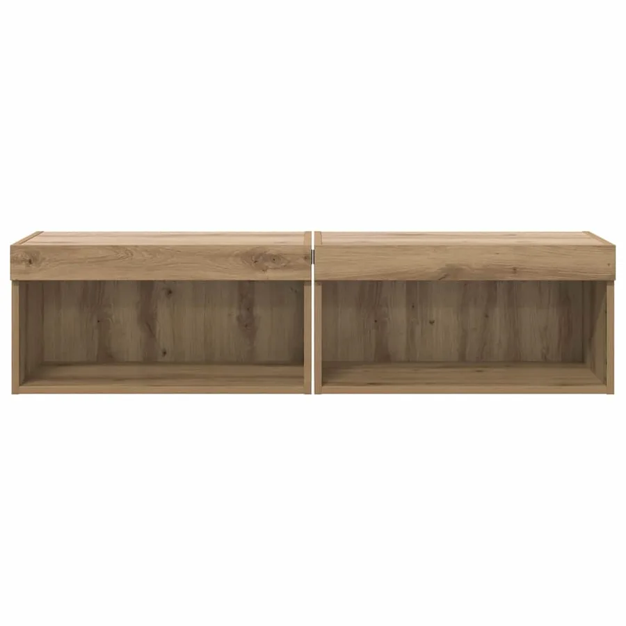 Ensemble meuble TV 2 pcs Chêne artisanal Bois d'ingénierie - 7