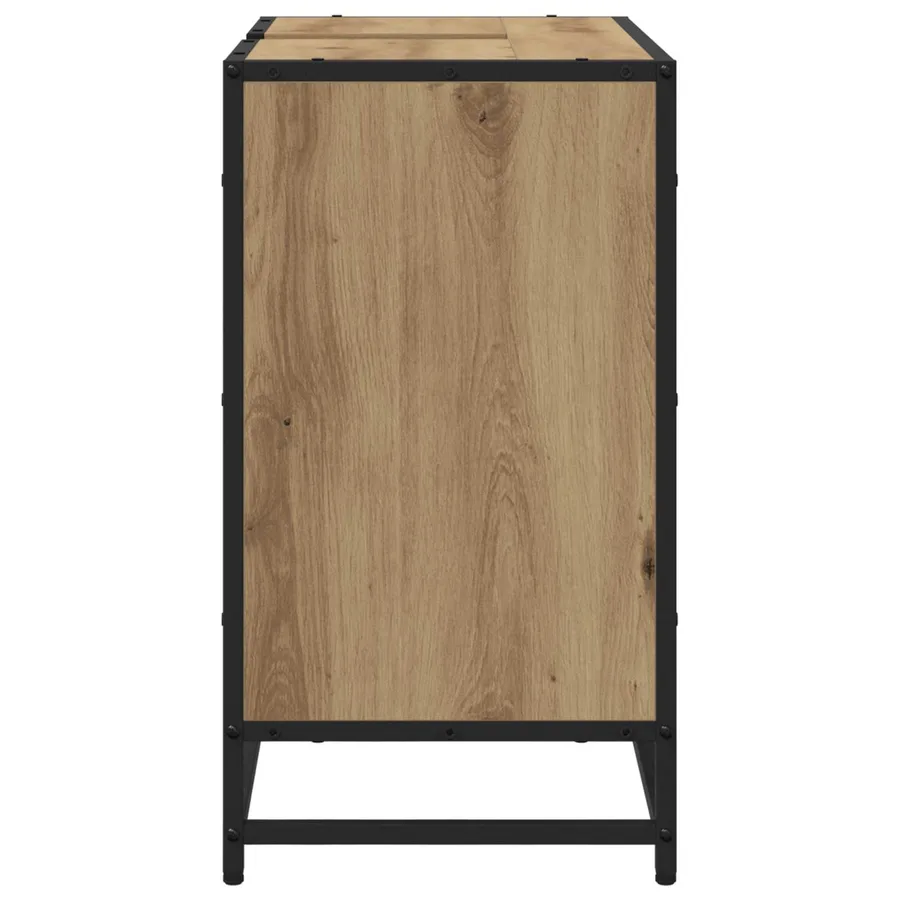 Cabinet de salle de bain Chêne artisanal 65 x 33 x 60 cm - 7