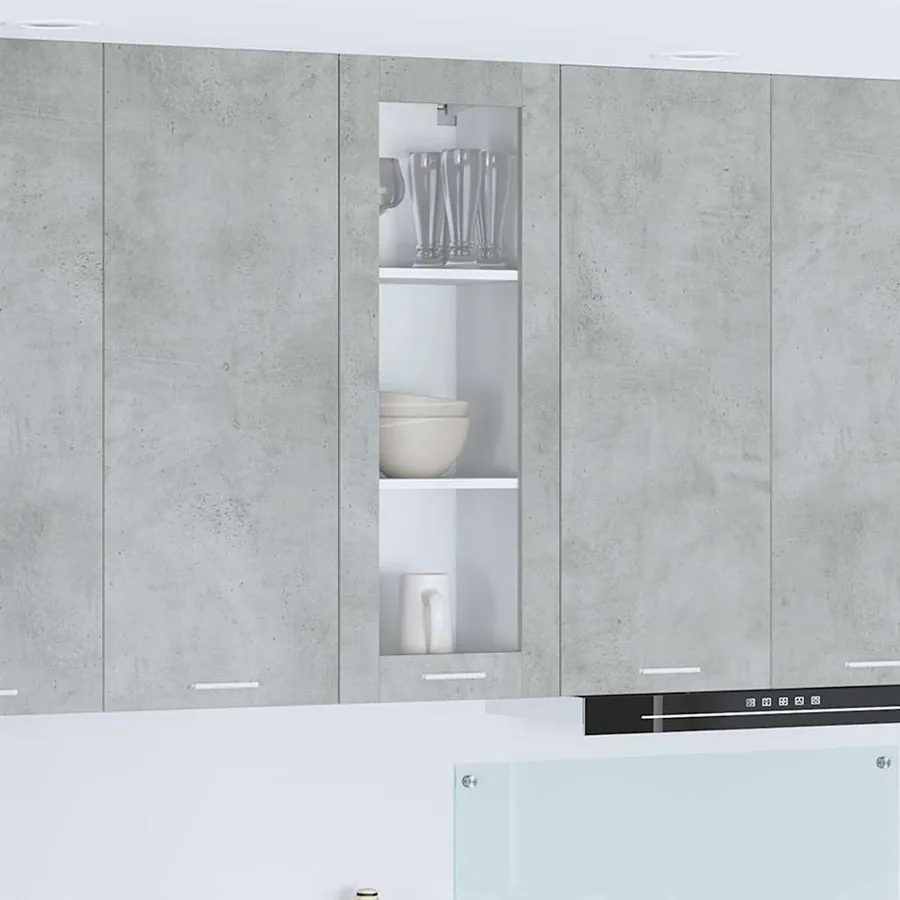 Armoire suspendue Gris béton 40 x 31 x 100 cm Bois d'ingénierie