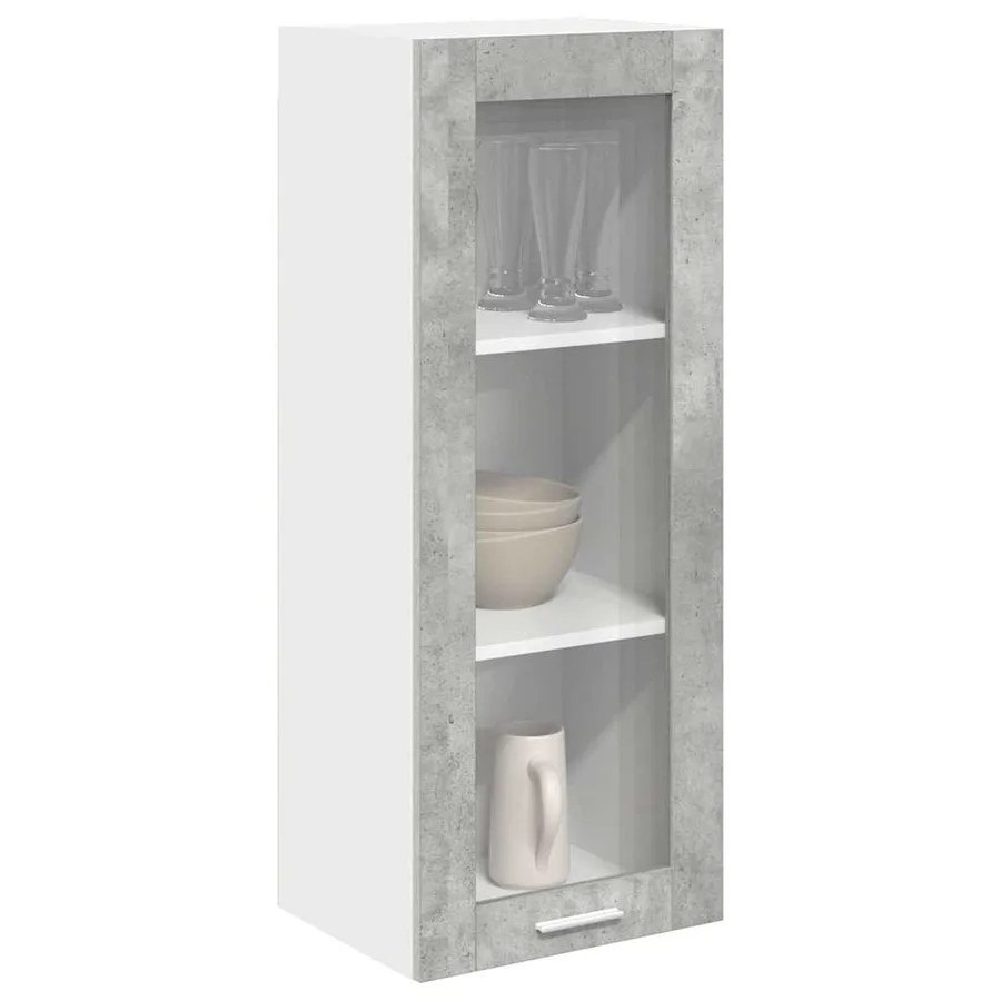 Armoire suspendue Gris béton 40 x 31 x 100 cm Bois d'ingénierie - 3