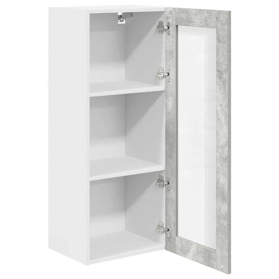 Armoire suspendue Gris béton 40 x 31 x 100 cm Bois d'ingénierie - 5