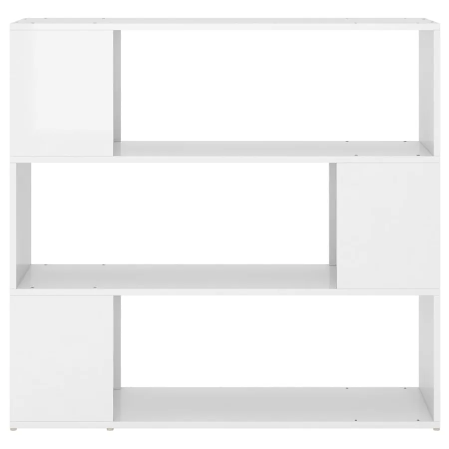 Bibliothèque/Séparateur de pièce Blanc brillant 100x24x94 cm - 5