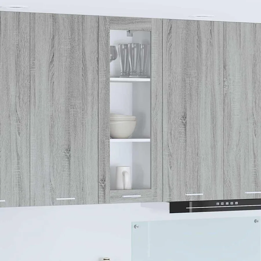Armoire suspendue avec stockage Gris Sonoma 40 x 31 x 100 cm