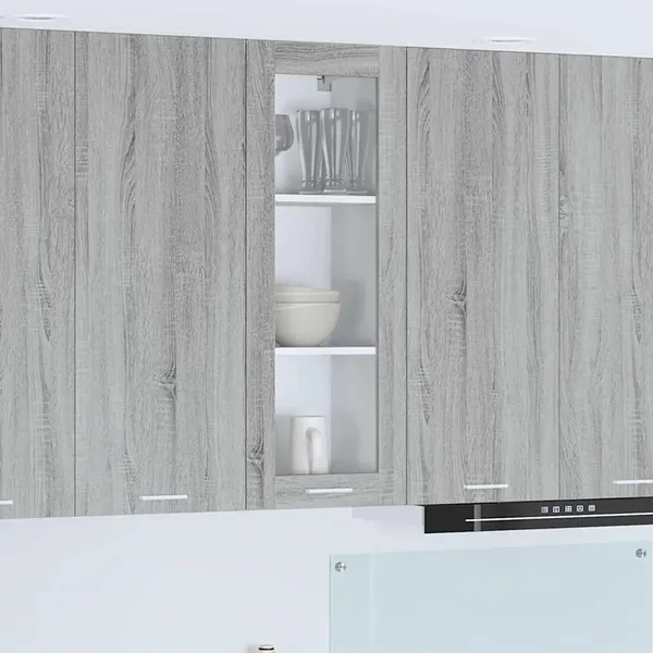 Armoire suspendue avec stockage Gris Sonoma 40 x 31 x 100 cm