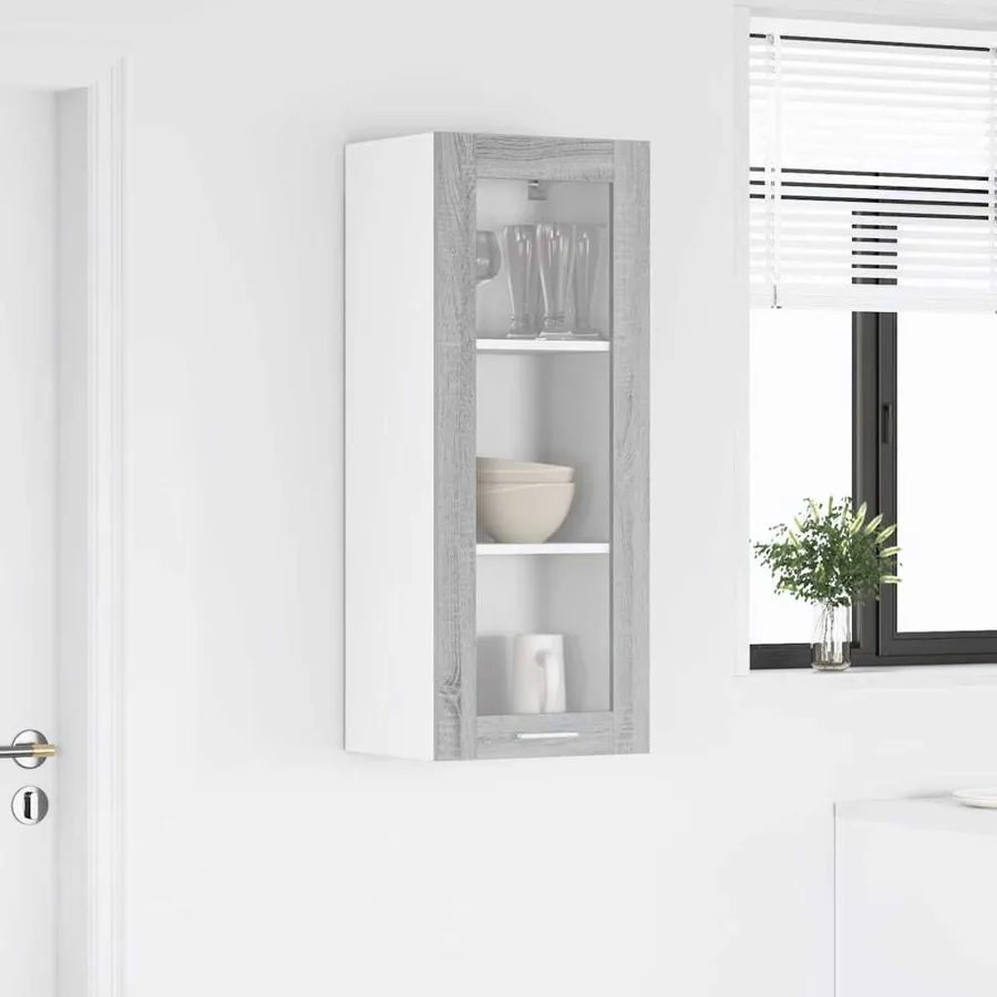 Armoire suspendue avec stockage Gris Sonoma 40 x 31 x 100 cm - 4