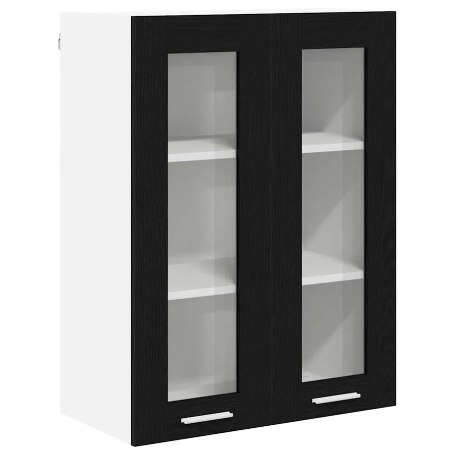 Armoire suspendue Chêne noir 60 x 31 x 80 cm Bois d'ingénierie - 2