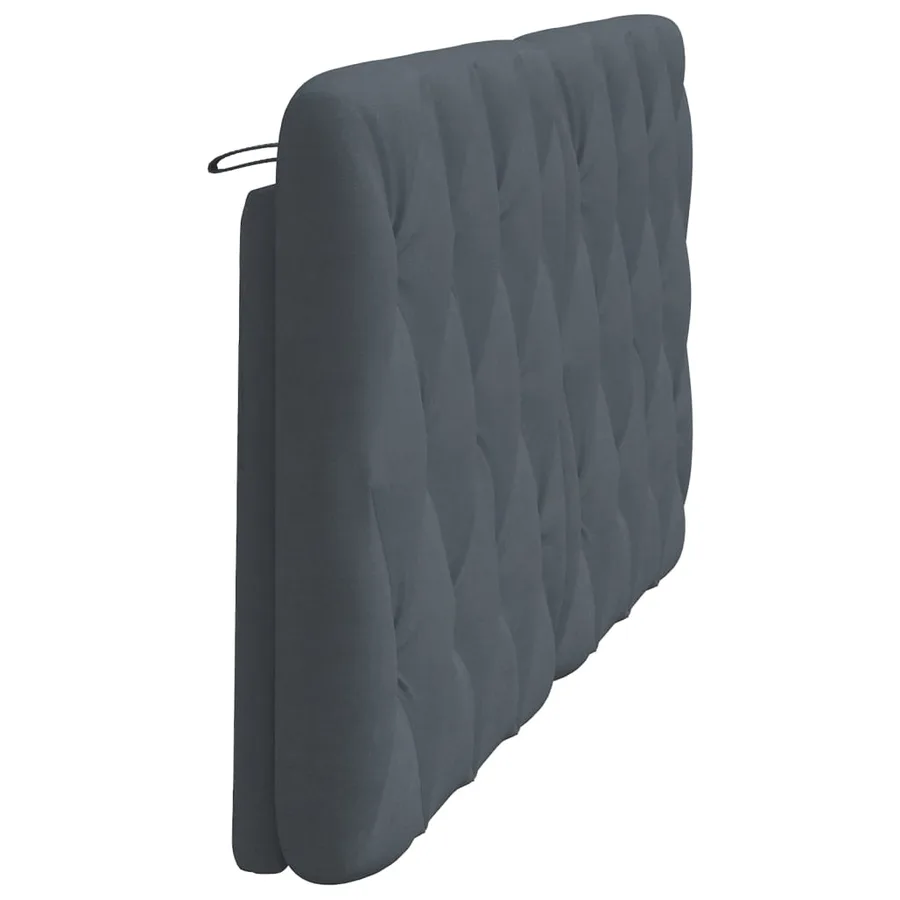 Coussin de tête de lit gris foncé 152 cm velours - 6