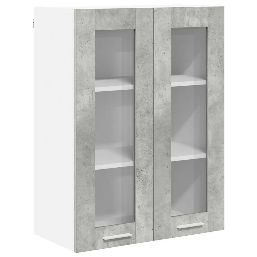 Armoire suspendue Gris béton 60 x 31 x 80 cm Bois d'ingénierie - 2