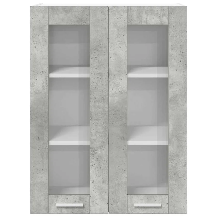 Armoire suspendue Gris béton 60 x 31 x 80 cm Bois d'ingénierie - 6