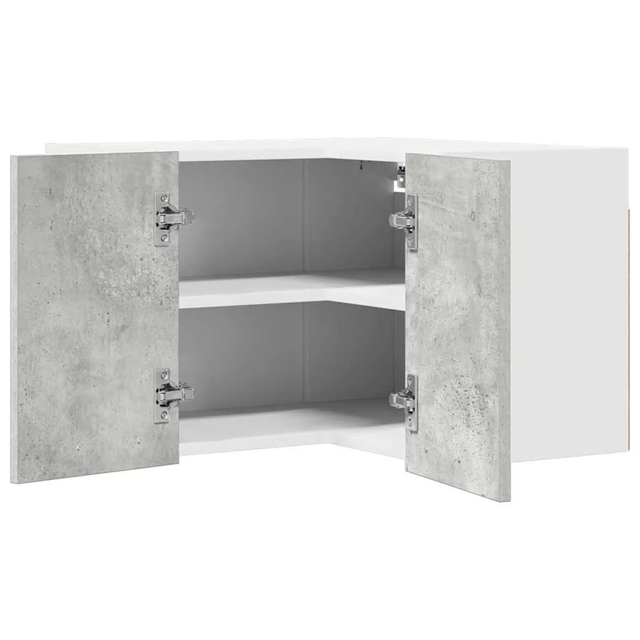 Armoire suspendue Gris béton et Blanc 57 x 57 x 40 cm - 5