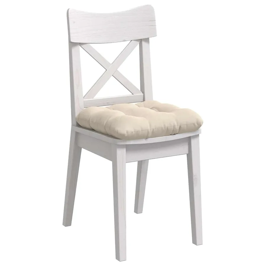 Coussins de siège 4 pcs Beige 40 x 40 cm Tissu en microfibre - 3