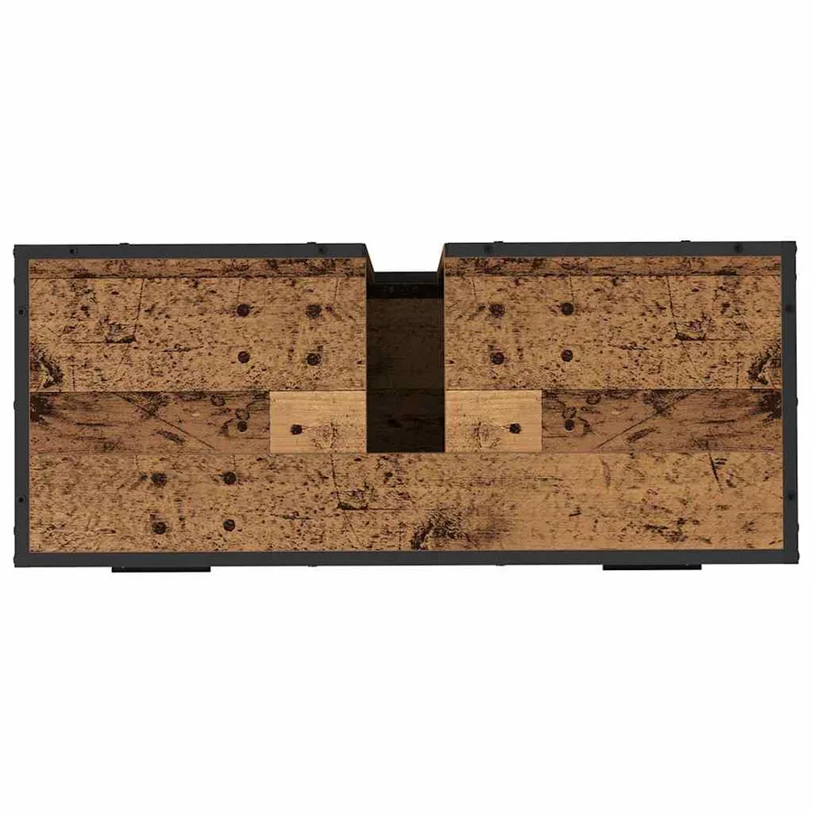 Ensemble de mobilier de salle de bain 3 pcs Bois Ancien - 10