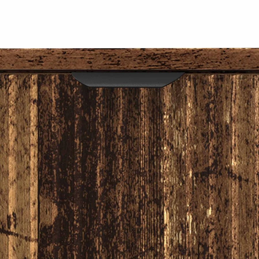 Meuble de Lavabo de Salle de Bain avec stockage Bois Ancien - 9