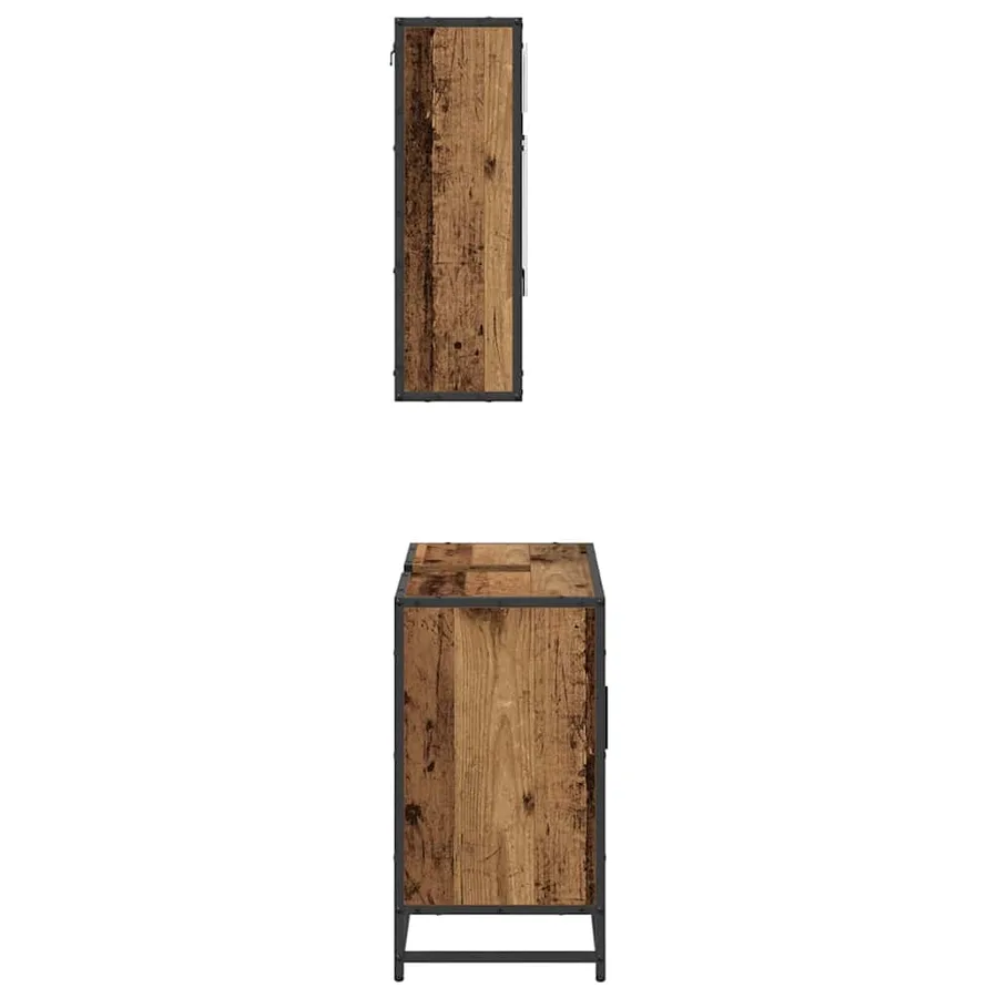 Ensemble de mobilier de salle de bain 2 pcs Bois Ancien - 8