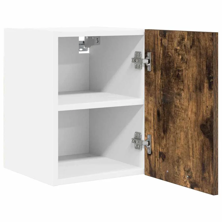 Armoire suspendue 2 pcs Chêne fumé et Blanc 30 x 31 x 40 cm - 5