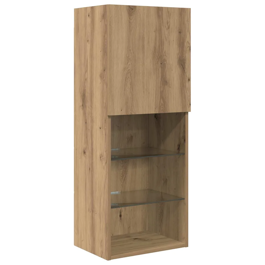 Meubles TV muraux 6 pcs Chêne artisanal Bois d'ingénierie - 7