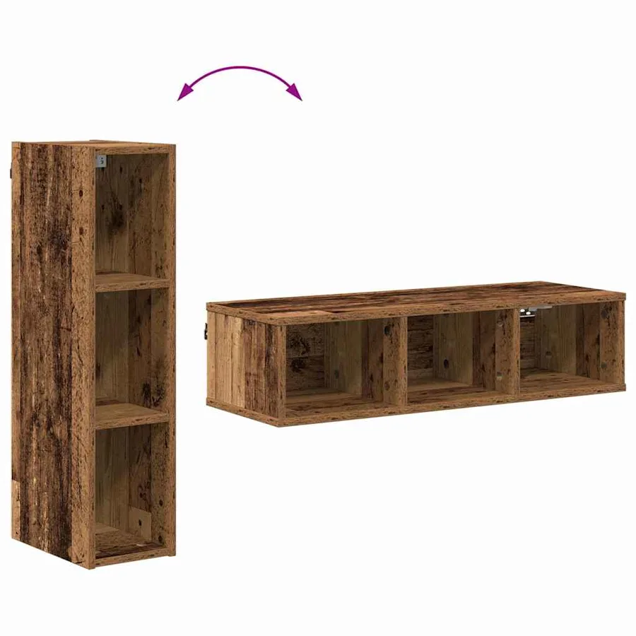Armoire suspendue avec stockage Bois ancien 20 x 29,5 x 80 cm - 10