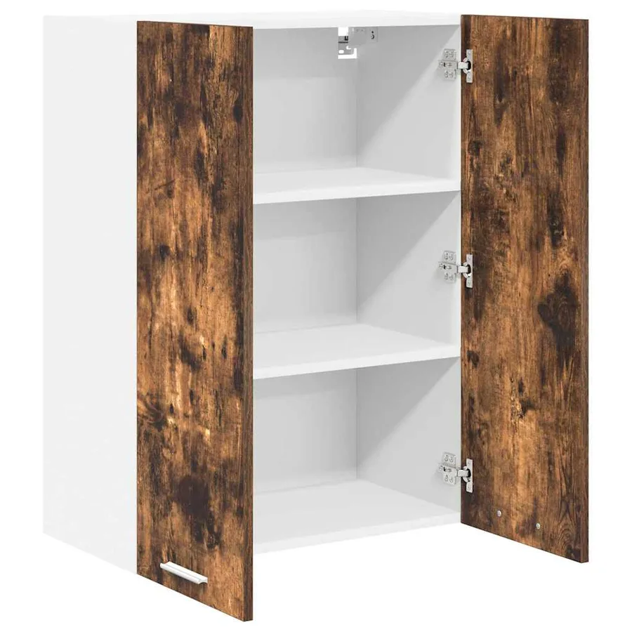 Armoire suspendue Chêne fumé 60 x 31 x 80 cm Bois d'ingénierie - 5