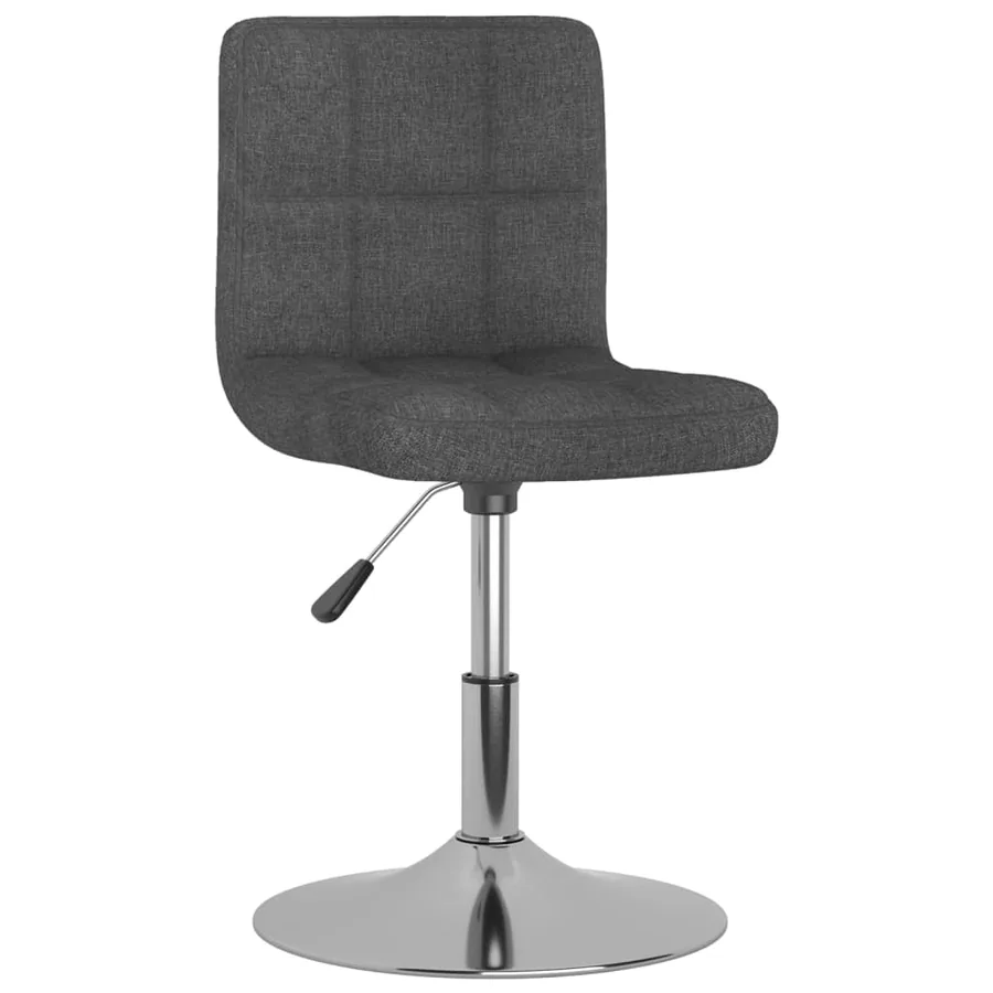 Tabouret de bar pivotant Gris foncé Tissu - 2