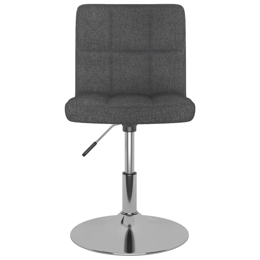 Tabouret de bar pivotant Gris foncé Tissu - 3