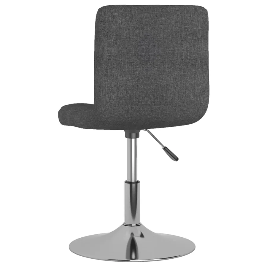 Tabouret de bar pivotant Gris foncé Tissu - 5