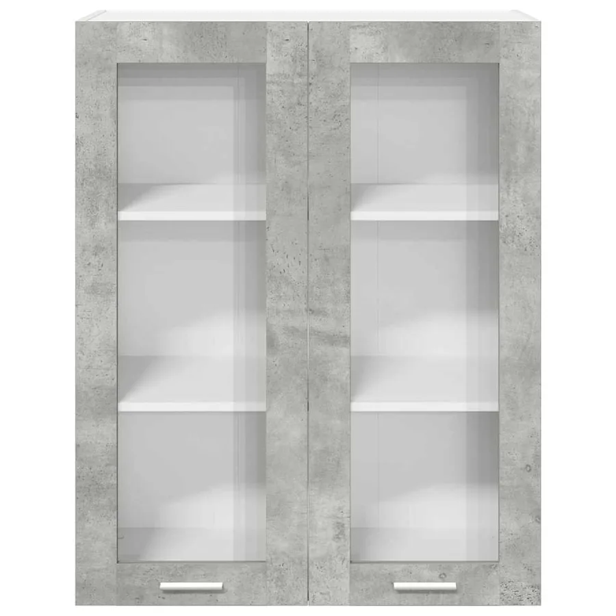Armoire suspendue Gris béton 80 x 31 x 100 cm Bois d'ingénierie - 6
