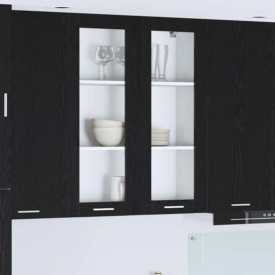 Armoire suspendue Chêne noir 80 x 31 x 100 cm Bois d'ingénierie