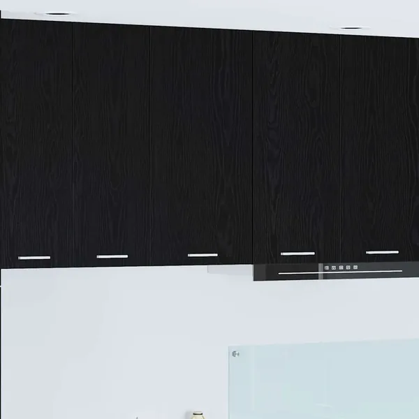 Armoire suspendue Riga Chêne noir et Blanc 40 x 31 x 80 cm