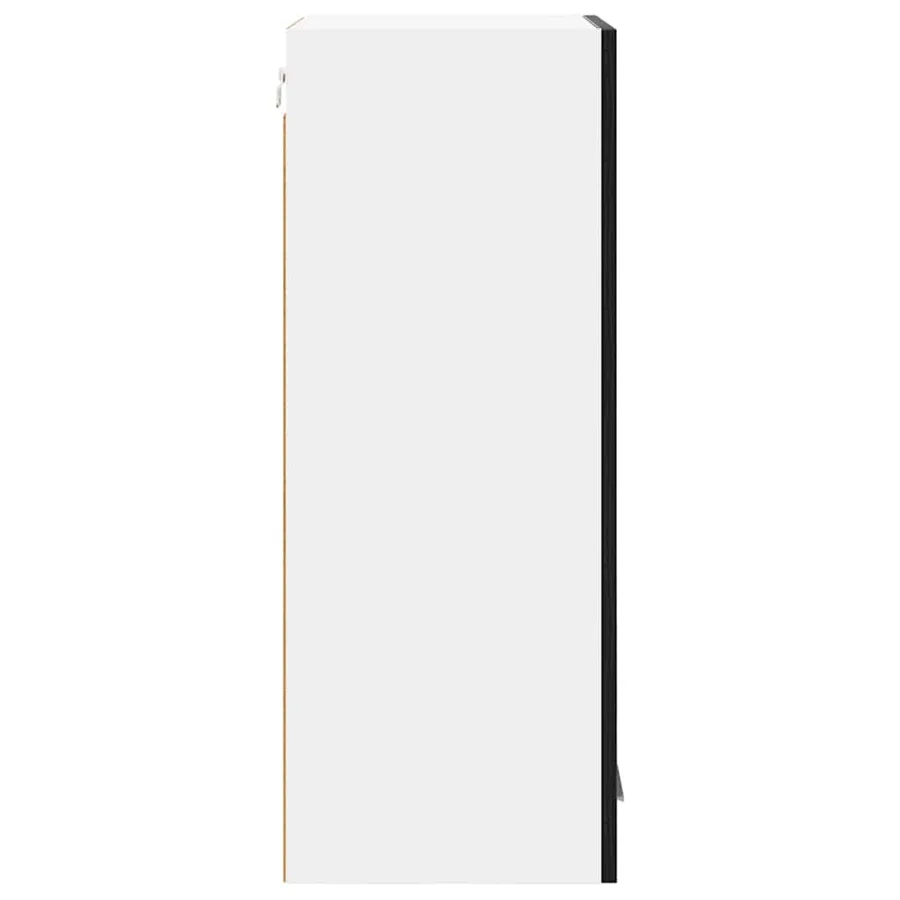 Armoire suspendue Riga Chêne noir et Blanc 40 x 31 x 80 cm - 7